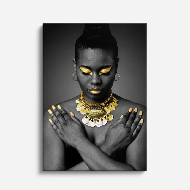 cuadro canvas expresión artística humana collar imperial estilo contemporáneo