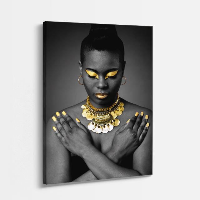 cuadro canvas expresión artística humana collar imperial estilo contemporáneo