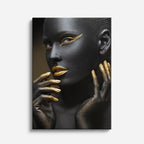 cuadro canvas expresión artística humana perfil de ebano estilo contemporáneo