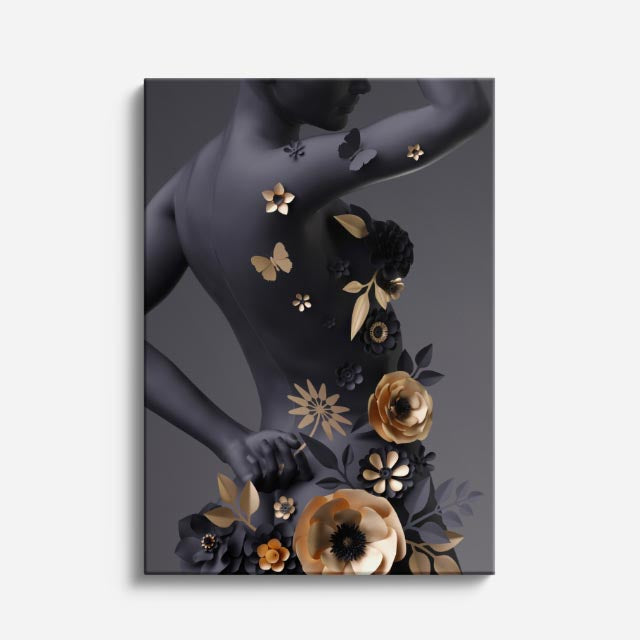 cuadro canvas expresión artística humana jardin de sombra estilo contemporáneo