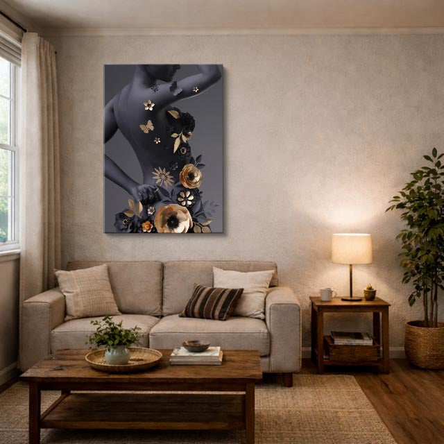 cuadro canvas expresión artística humana jardin de sombra estilo contemporáneo