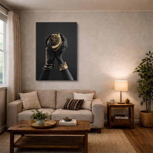 cuadro canvas expresión artística humana nudo imperial estilo contemporáneo