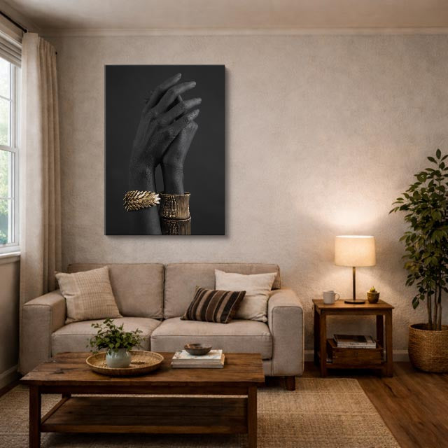cuadro canvas expresión artística humana brazalete real estilo contemporáneo