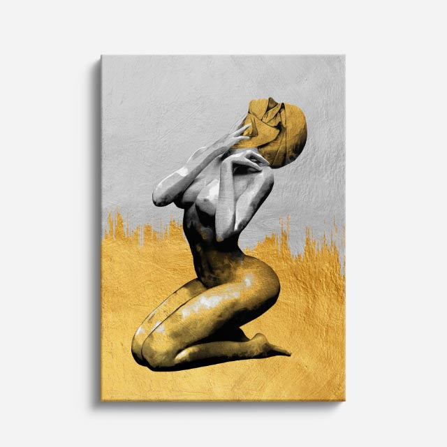 cuadro canvas expresión artística humana figura de ambar estilo contemporáneo