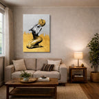cuadro canvas expresión artística humana figura de ambar estilo contemporáneo