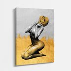 cuadro canvas expresión artística humana figura de ambar estilo contemporáneo