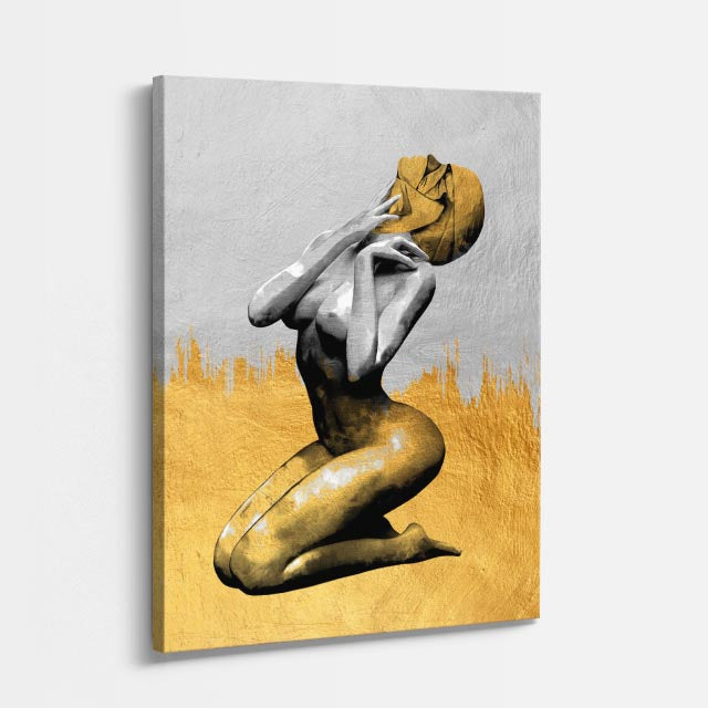 cuadro canvas expresión artística humana figura de ambar estilo contemporáneo
