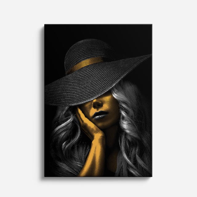 cuadro canvas expresión artística humana misterio de gala estilo contemporáneo