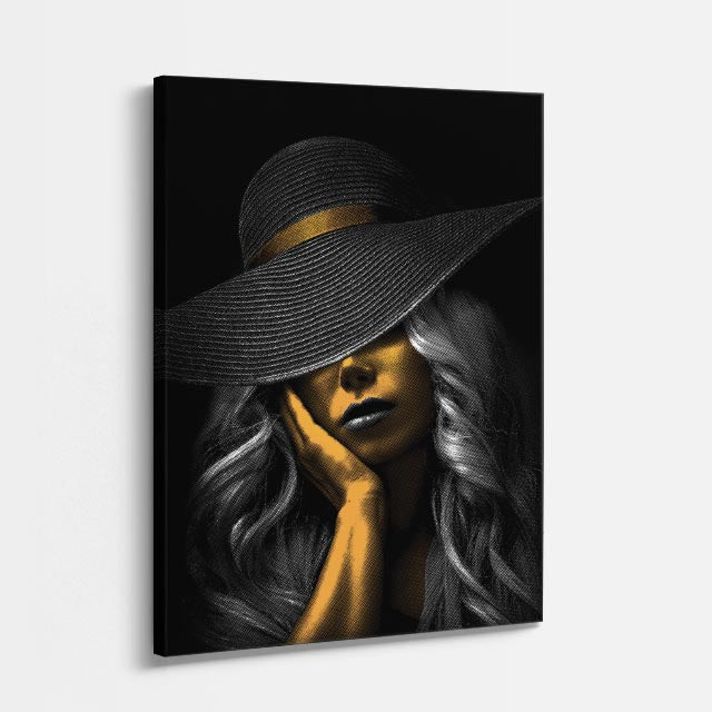 cuadro canvas expresión artística humana misterio de gala estilo contemporáneo