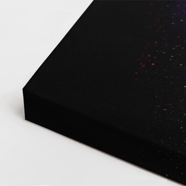 cuadro canvas expresión artística humana pulso neon estilo contemporáneo
