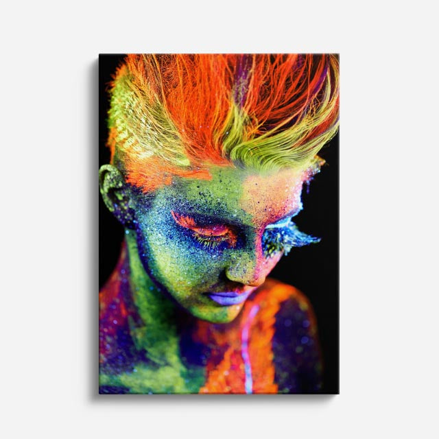 cuadro canvas expresión artística humana espectro vivo estilo contemporáneo