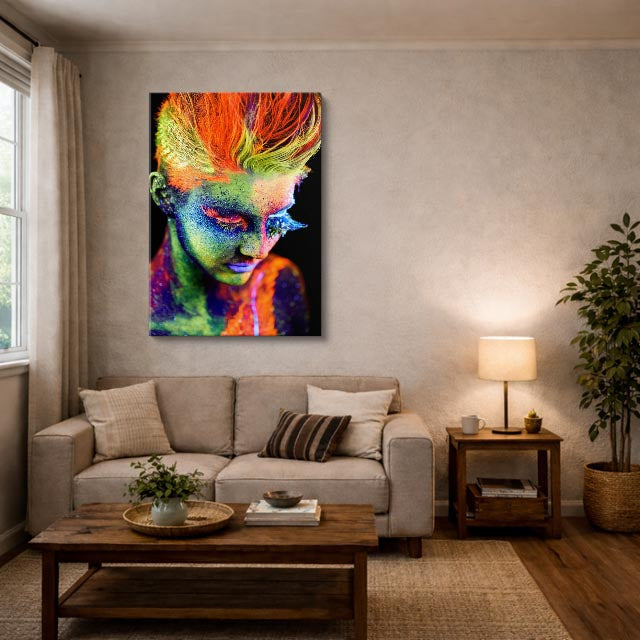 cuadro canvas expresión artística humana espectro vivo estilo contemporáneo