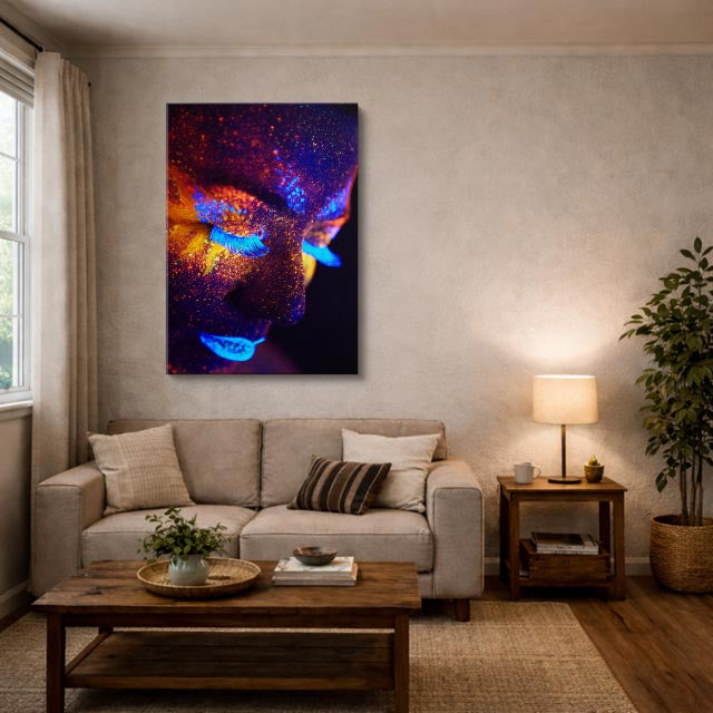 cuadro canvas expresión artística humana galaxia interior estilo contemporáneo