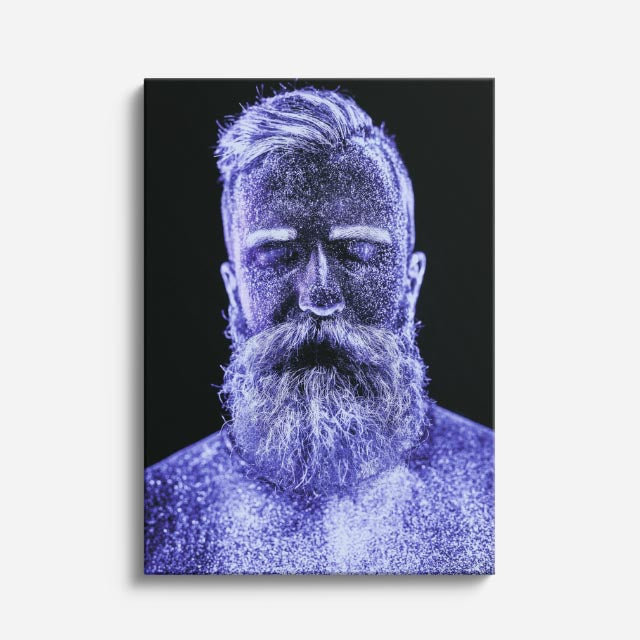 cuadro canvas expresión artística humana retrato cosmico estilo contemporáneo