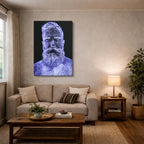 cuadro canvas expresión artística humana retrato cosmico estilo contemporáneo