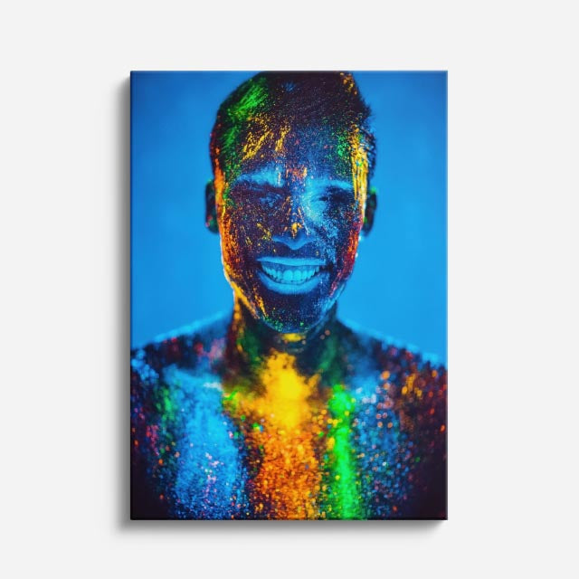 cuadro canvas expresión artística humana energia radiante estilo contemporáneo