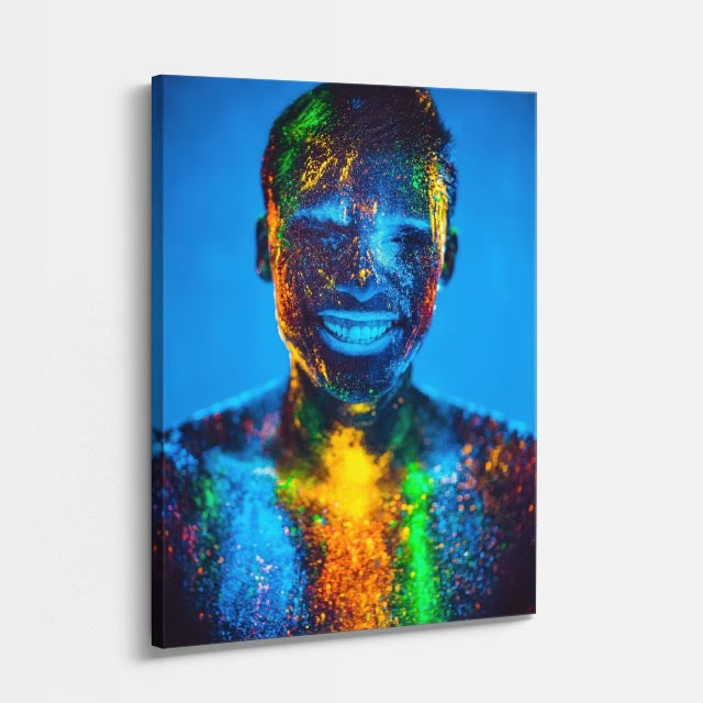 cuadro canvas expresión artística humana energia radiante estilo contemporáneo