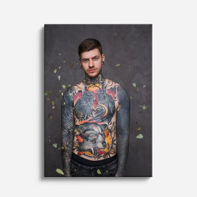 cuadro canvas expresión artística humana arte corporal estilo contemporáneo
