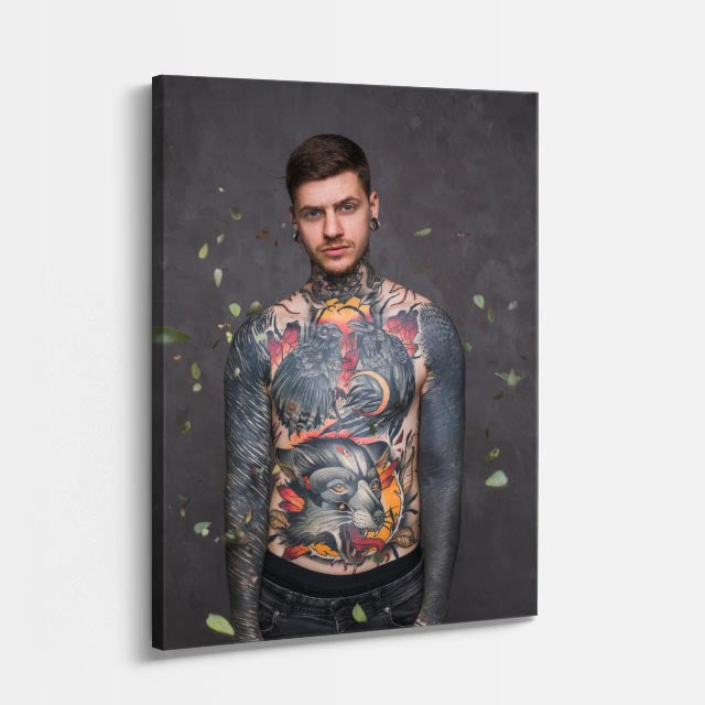 cuadro canvas expresión artística humana arte corporal estilo contemporáneo