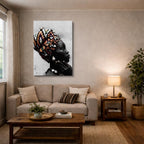 cuadro canvas expresión artística humana elegancia etnica estilo contemporáneo