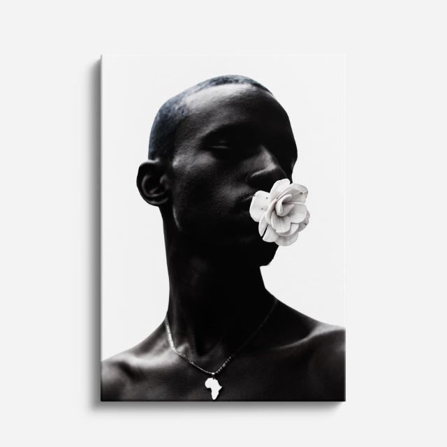 cuadro canvas expresión artística humana silencio blanco estilo contemporáneo