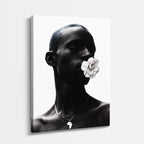 cuadro canvas expresión artística humana silencio blanco estilo contemporáneo