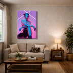 cuadro canvas expresión artística humana neon urbano estilo contemporáneo