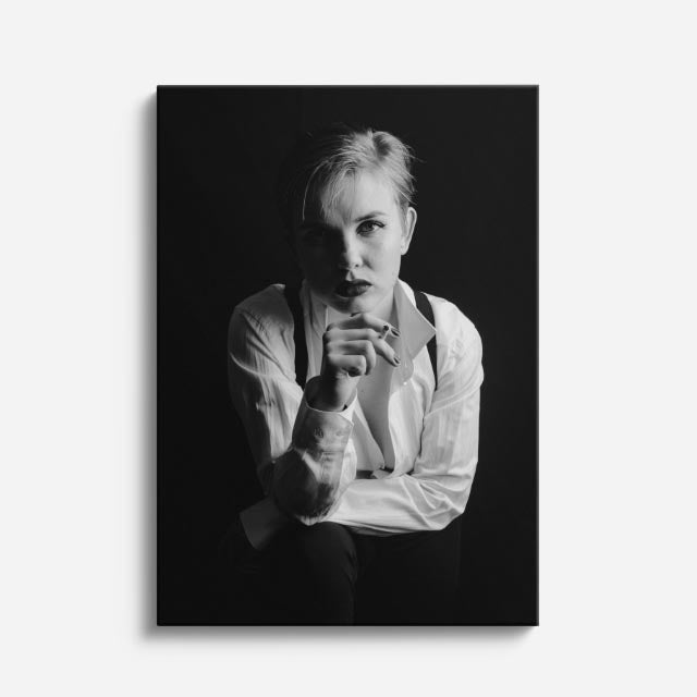 cuadro canvas expresión artística humana blanco y negro estilo contemporáneo