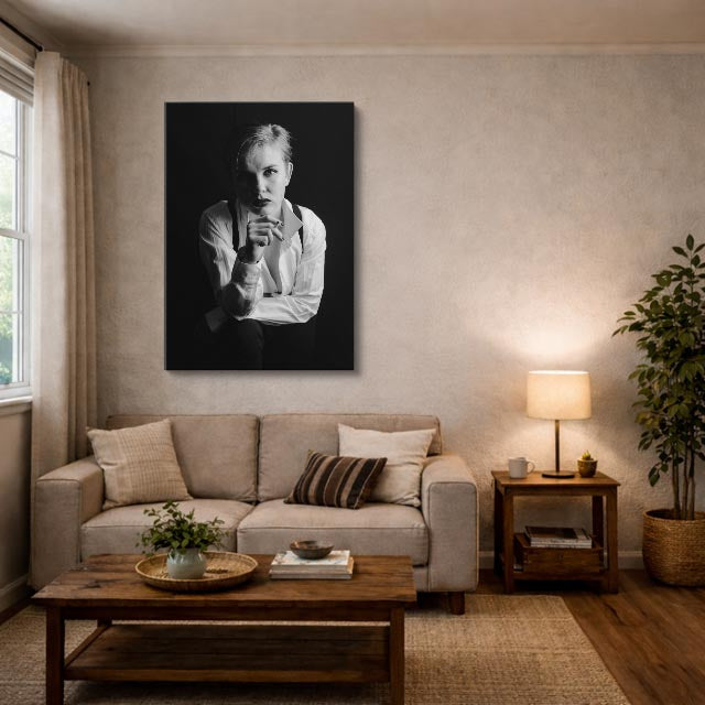 cuadro canvas expresión artística humana blanco y negro estilo contemporáneo