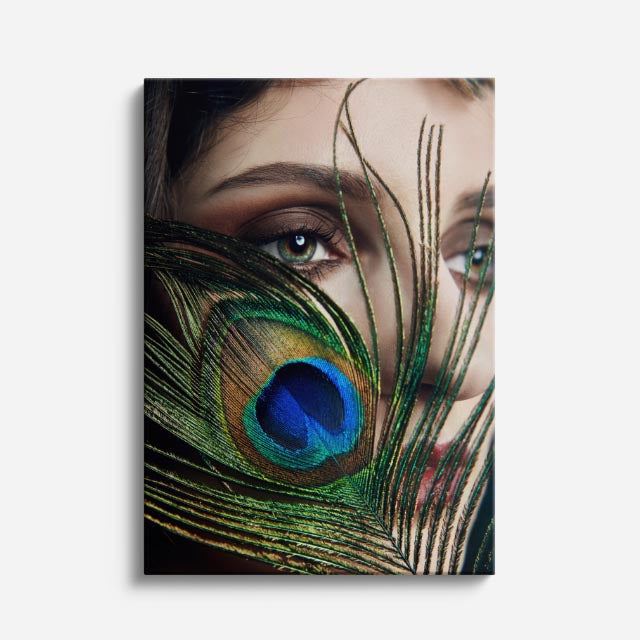 cuadro canvas expresión artística humana pluma real estilo contemporáneo