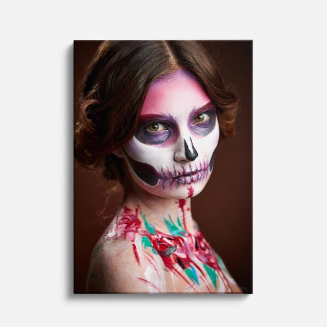 cuadro canvas expresión artística humana calavera artistica estilo contemporáneo