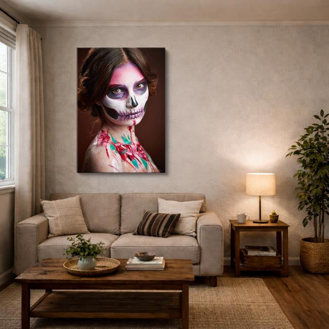 cuadro canvas expresión artística humana calavera artistica estilo contemporáneo