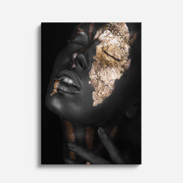 cuadro canvas expresión artística humana rostro fragmentado estilo contemporáneo