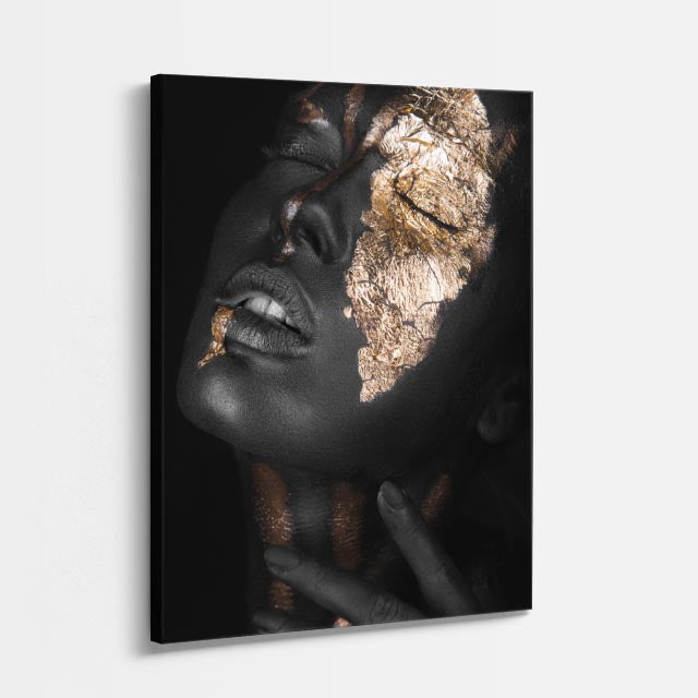 cuadro canvas expresión artística humana rostro fragmentado estilo contemporáneo