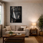 cuadro canvas expresión artística humana luz dividida estilo contemporáneo