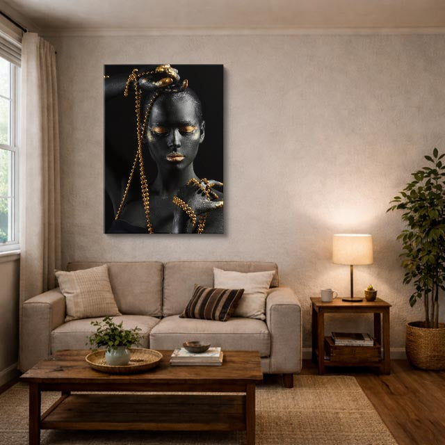 cuadro canvas expresión artística humana cadena elegante estilo contemporáneo