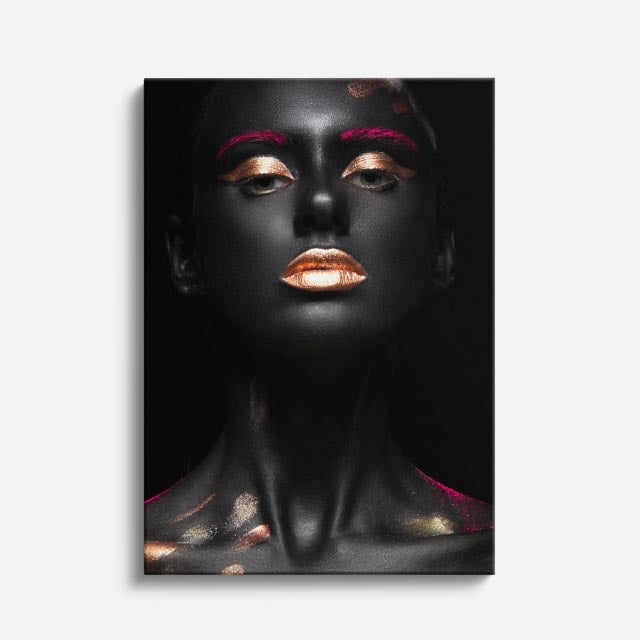 cuadro canvas expresión artística humana glam neon oscuro estilo contemporáneo