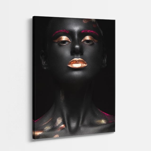 cuadro canvas expresión artística humana glam neon oscuro estilo contemporáneo