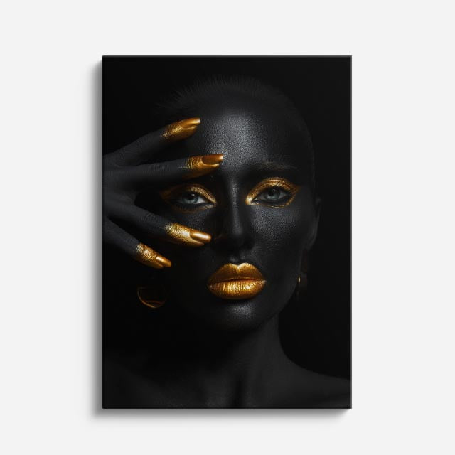 cuadro canvas expresión artística humana rostro enmascarado estilo contemporáneo
