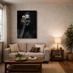 cuadro canvas expresión artística humana mirada oculta estilo contemporáneo