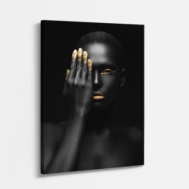 cuadro canvas expresión artística humana mirada oculta estilo contemporáneo