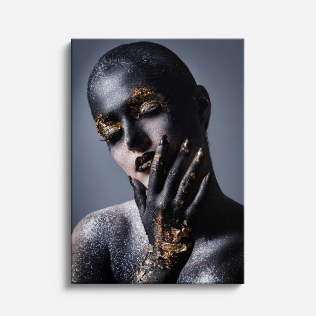 cuadro canvas expresión artística humana textura mineral oscura estilo contemporáneo