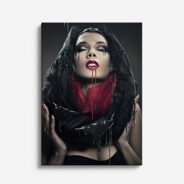 cuadro canvas expresión artística humana retrato oscuro editorial estilo contemporáneo