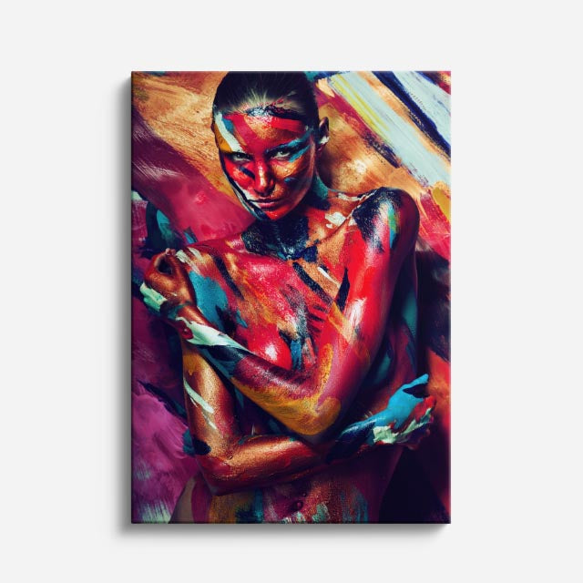 cuadro canvas expresión artística humana prisma corporal estilo contemporáneo