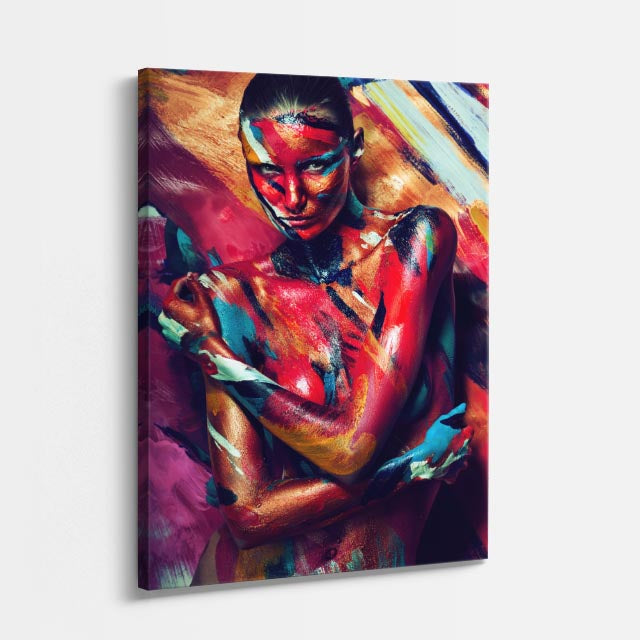 cuadro canvas expresión artística humana prisma corporal estilo contemporáneo