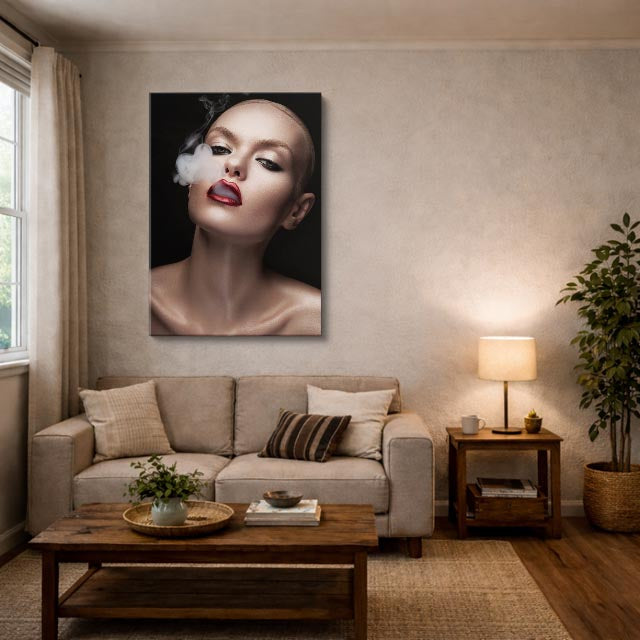 cuadro canvas expresión artística humana humo de seda estilo contemporáneo
