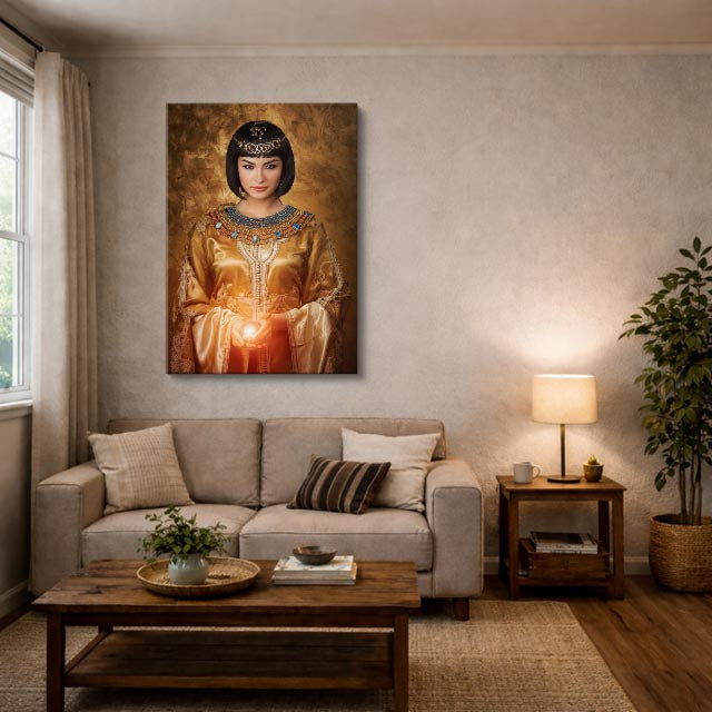 cuadro canvas expresión artística humana reina solar estilo contemporáneo