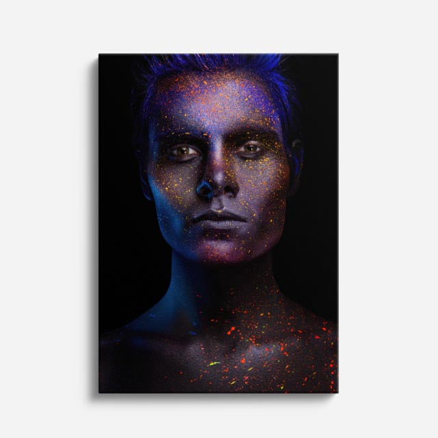 cuadro canvas expresión artística humana galaxia humana estilo contemporáneo