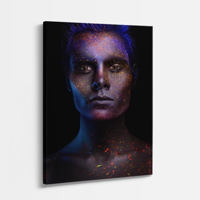 cuadro canvas expresión artística humana galaxia humana estilo contemporáneo