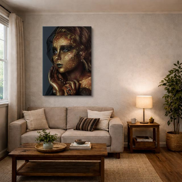 cuadro canvas expresión artística humana piel de cobre estilo contemporáneo